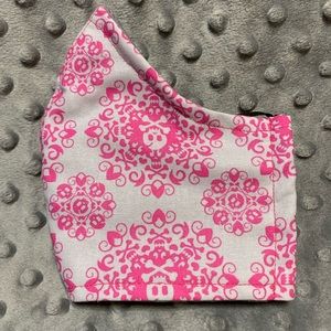 Women’s or Teen fabric face mask Pink Sugar Skull